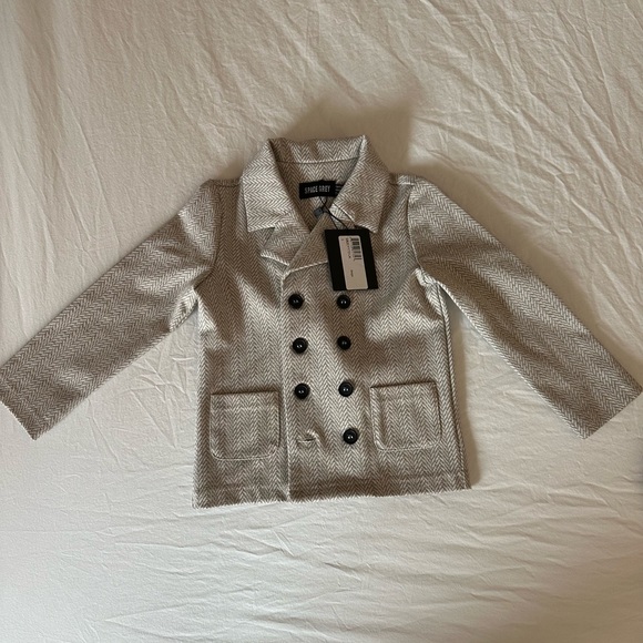 Space Grey Chevron Jacket - Picture 2 of 3